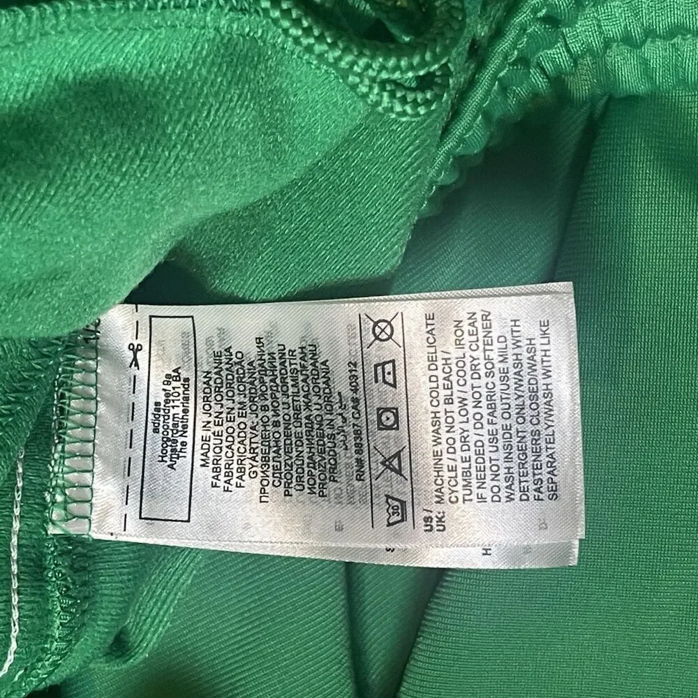 Adidas Firebird TP Track Pants Mens 2XL Green Originals 3 Stripe Zip Hem JD0184